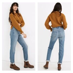 Madewell The Petite High-Rise Slim Boyjean in Neal Wash 27 Petite